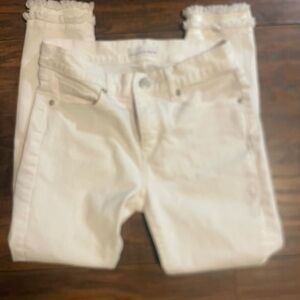 LOFT White Ankle Cropped Jeans